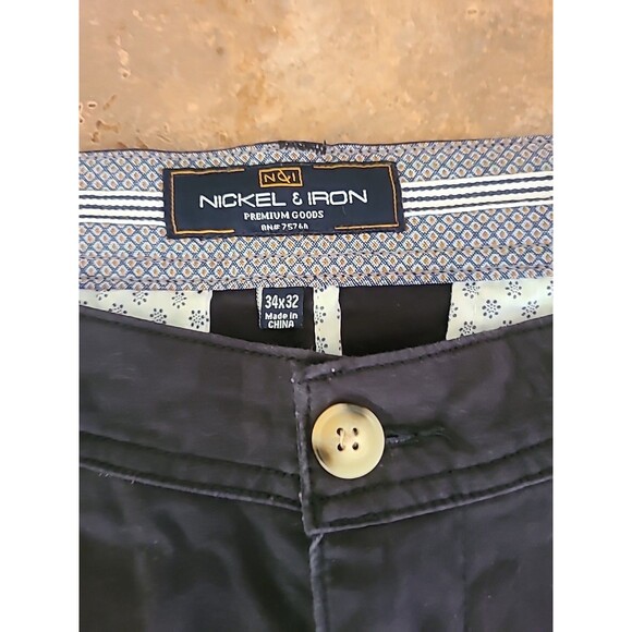 NWOT NICKEL & IRON Stretch Athletic Chino Performance Pants Men 34X32 Black - Picture 3 of 8